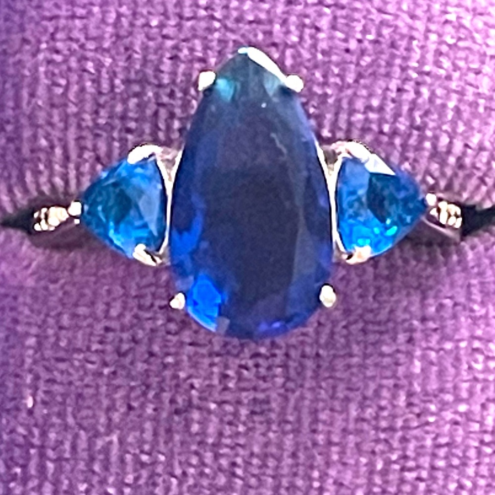Ring Bomb Party RBP Retro OG Blue Sapphire Sz7 HTF NWOT